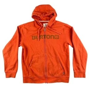 Burton Jacke Herren Medium Hoodie orange durchgehender Reißverschluss Snowboard Pullover ausgezeichnet gebraucht, in einwandfreiem Zustand - Bild 1 von 13