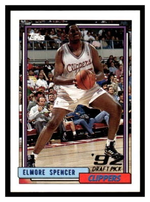1992 Topps  #300 Elmore Spencer - Los Angeles Clippers - Image 1 of 2