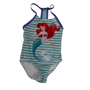 Disney Princess Swimsuit Girls Size XS One Piece Ariel Little Mermaid Green  - Picture 1 of 10