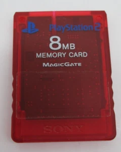 Sony OEM Playstation 2 PS2 Memory Card SCPH-10020 8MB Red Clear - Picture 1 of 2