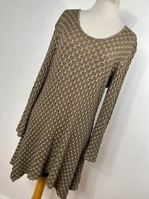 Camiseta Tianello L grande verde oliva túnica elástica manga longa feminina B1 - Imagem 1 de 4