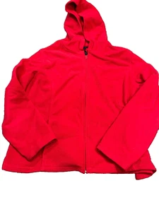 Westbound Jacket Womens XL Fleece Red Hooded Full Zip - Picture 1 of 4