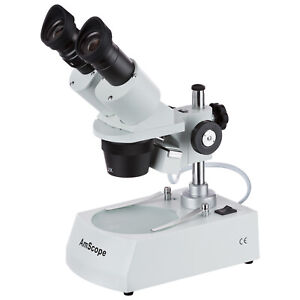 AmScope 40X-80X Student Binocular Stereo Microscope with Dual Lights