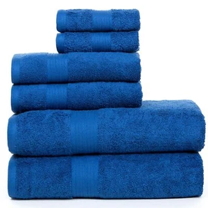 100% Cotton 6 Piece Towels Sets for Bathroom 2 Bath Towels 2 Hand Towels 2 Wa... - Picture 1 of 8