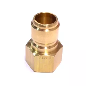 Foster 75FPB ST Series 3/4" Female NPT Brass Plug Quick Straight Thru FST - Picture 1 of 3