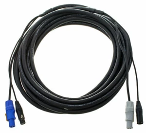 Cavo ibrido Combinato DMX, XLR + Alimentazione Powercon, cavo da 3MT 10MT - Imagen 1 de 9