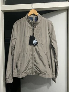 Mossimo dutti Mens Brown Zip Up Leather Mix Bomber Jacket - Picture 1 of 6