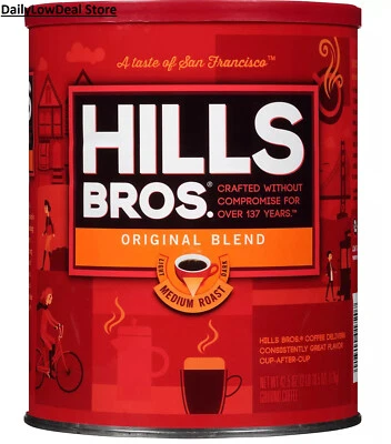 HILL BROS Hills Bros. Original Blend Ground Coffee (42.5 Oz.) SEALED ITEM!! FAST SHIPPING!