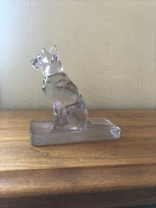 German Shepherd Figurine Viking Martinsville Glass Crystal Dog Paperweight SM - Picture 1 of 12