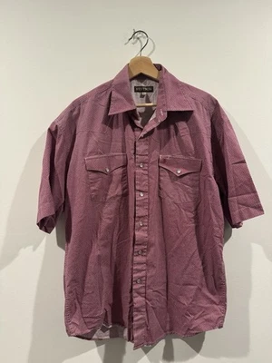 Stetson Short Sleeve Western Pearl Snap Shirt - Large - Red Plaid - Image 1 of 4