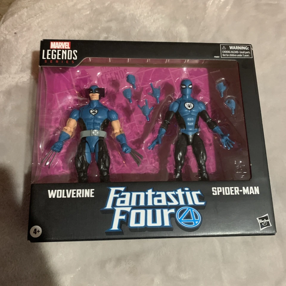 Pack de 2 figuras de acción Marvel Legends Fantastic Four Wolverine y Spider-Man Foto 1 de 2