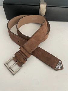 Prada Beige Suede Belt - Picture 1 of 10