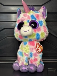 TY Beanie Boos - WISHFUL the Dotted Unicorn (Glitter Eyes) (6 inch) - MWMTs Boo - Picture 1 of 2