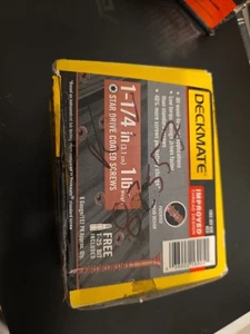 Deckmate #8 x 1-1/4 in. Star Drive Flat Head Wood Screws - Open Box 140 Srews - Picture 1 of 2