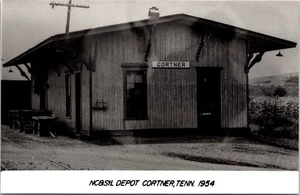 NC&StL Railroad Train Station Depot Cortner, TN Tennessee Postcard RR Tracks - Picture 1 of 2