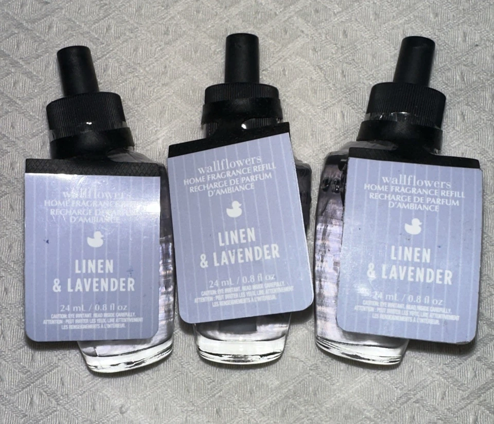 Bath &  Body Works linen & lavender wallflowers home fragrance refill Set Of 3 - Image 1 of 1