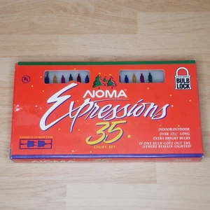 Vintage NOMA 35 String Colored Lights Set Indoor Outdoor Works! - Picture 1 of 7