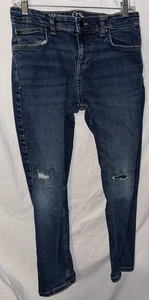 Art Class 12 Husky Relaxed Taper Jeans Distressed Stretch Blue Denim - Bild 1 von 9