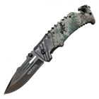 Spring-Assist Folding Knife | Wartech 3.38" Stone Gray Blade Army Digital Camo