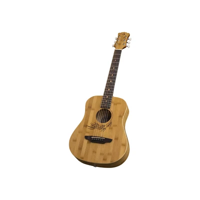 Luna Safari Bamboo 3/4 Size Satin Finish Travel Acoustic Guitar with Bag - Image 1 of 4