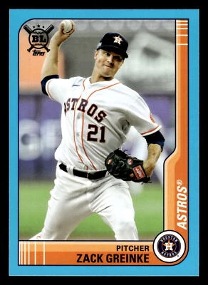 2021 Topps Big League - Electric Blue - #150 Zack Greinke - Houston Astros - Image 1 of 2