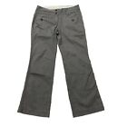 Elevenses Anthropologie Pants Womens 14 Gray Wide Leg Trousers Stitch Accent