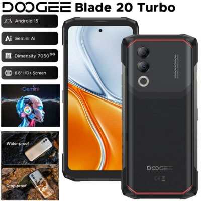 DOOGEE Blade 20 Turbo 5G 4G AI Rugged Phone Android 15 Outdoors Mobile 10300mAh - Image 1 of 4