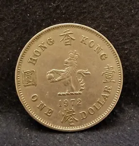 1972 Hong Kong dollar, Elizabeth II, large dollar type, KM-35 - Picture 1 of 6