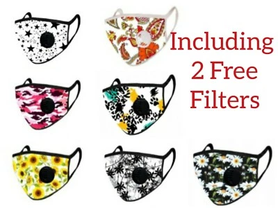 Reusable Washable Adult Soft Cloth Breathable Face Mask With Breathing Valve  - Image 1 of 4