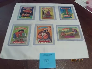 (6) Used 1987 Topps Garbage Pail Kids Stickers Lot (see pictures) - Picture 1 of 7