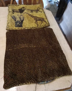 Beige Safari Print Überwurf Kissen 18 x 18 - Bild 1 von 3