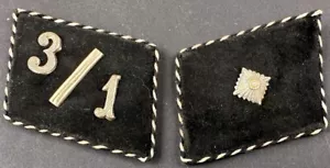 GERMAN OFFICER COLLAR TAB SET MOTOR GRUPPE Uniform Removed moto club - Picture 1 of 11