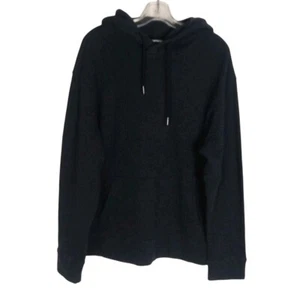 Express Thick Hoodie Mens Blue Solid Pullover Sweater Size Large - Picture 1 of 4