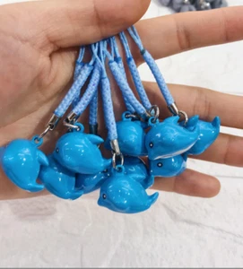New 50 pcs Dolphin Jingle Bells Lanyard DIY Making Accessories keychians - Picture 1 of 1