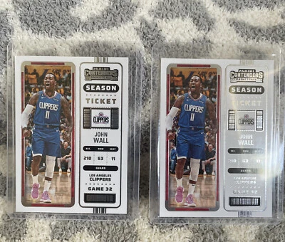 TWO (2) - 2022-2023 Panini Contenders John Wall Season ticket LA Clippers - Image 1 of 2