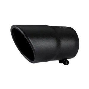 Car exhaust tip 3.5'' Inlet Black Coated Stainless Steel Muffler Pipe Bolt on - Picture 1 of 6