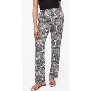 Pantalón Pull-On Colección J Crew en Ratti® Midnight Paisley Para Mujer 10 Nuevo Con Etiquetas - Imagen 1 de 11