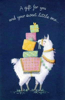 Lindo Portatarjetas de Regalo Dinero NUEVO BEBÉ, Llama Presents by American Greetings +✉ Foto 1 de 4