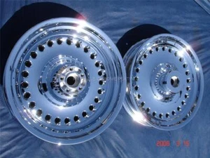 Ruedas Harley cromadas delanteras traseras Fatboy Fat Boy 2007 solo programa de intercambio FLSTF - Imagen 1 de 6