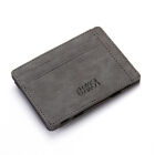 New Men Male PU Leather Small Magic Wallets Zipper Coin Bank Card Case Holder DR