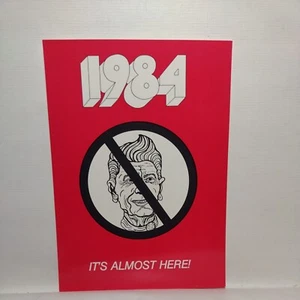 1984 Anti Ronald Reagan Red Postcard It’s Almost Here  - Picture 1 of 5