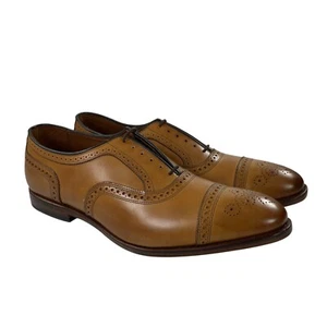 Allen Edmonds Strand Oxford Dress Shoes Mens 15 D Cap Toe Brogue Walnut NEW - Picture 1 of 9