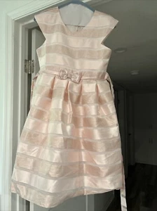 Jona Michelle Girls 12 Pink Special Occasion Party/Easter Dress Sparkly Bow NEW - Picture 1 of 3