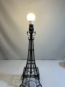 EIFFEL TOWER Lamp Base 19" Tall Black Metal Finish. Paris In Your Home! - Picture 1 of 8