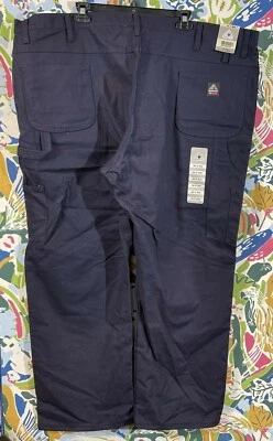 Bulwark FR Fire Resistant Men's 50 X 30 ComforTouch Dungaree Work Pants PLJ8NV1 - Image 1 of 4