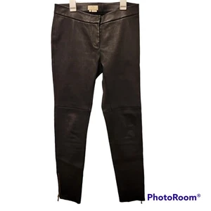Kate Spade Womens Black Leather Estella Sheep Skin Soft Skinny Pants Size 2 - Picture 1 of 7