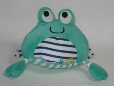 Carters Just One You Crab Frog Pelúcia Lovey Captain Cutie Listras Azuis Verdes - Imagem 1 de 4