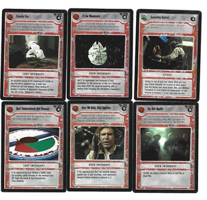 Lote de 6 tarjetas coleccionables 1995 Decipher inc. Star Wars - Imagen 1 de 2
