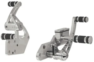 Chopper Billet Chrome Forward Controls Footpegs For 86-99 Harley Softail 45889 - Picture 1 of 1