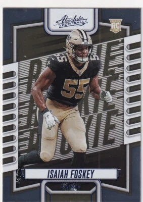 2023 ABSOLUTE BLUE SP RC ISAIAH FOSKEY NEW ORLEANS SAINTS PARALLELS (JC)3201 - Image 1 of 2